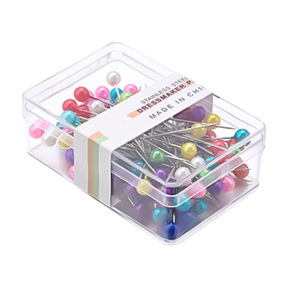 100 Sewing Pins with Pearlized Heads for Fabric and Quilting Projects