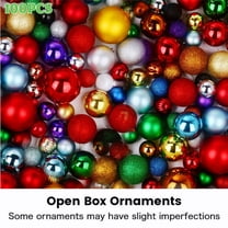 100pcs Shatterproof Balls for Christmas Holiday Theme, Christmas tree decoration, Christmas Indoor and Outdoor Decorations