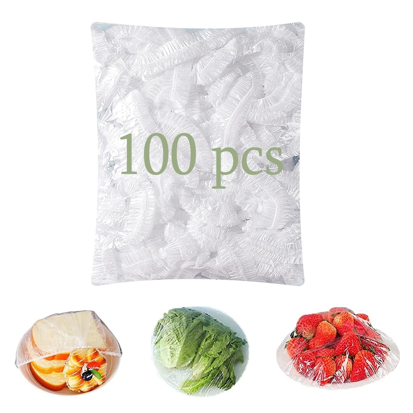 100pcs Shower Caps for Sourdough Bread, Reusable Bowl Covers for Bread Proofing, Plastic Bread Cover for Rising, Covers for Banneton Bread Proofing Basket, Plastic Covers for Bowls With Elastic(14")