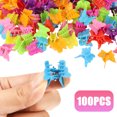 thumbnail image 1 of 100pcs Small Butterfly Hair Clips, Claw Clips Jaw Clips, Multiple Colors Hair Claws, Beautiful Jaw Clips for Girls, Mini Plastic Butterfly Hair Barrettes, Hair Accessories for Kids ​Infants, 1 of 8