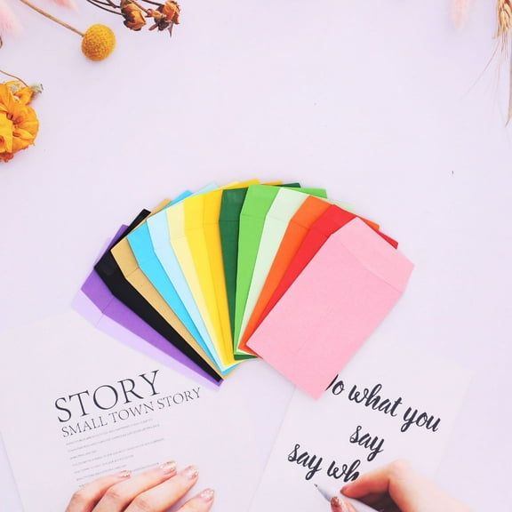 100pcs Small Cash Envelopes Money Envelopes Budget Envelopes Colored Paper Envelopes