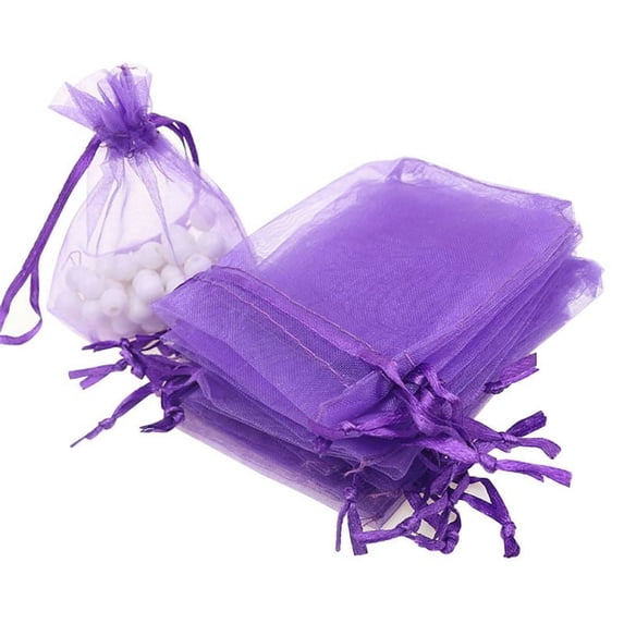 Supersellers 100pcs Small Drawstring Mesh Gift Bags Organza Bags 2.8x3.5" Pouches Packing bags Candies bags