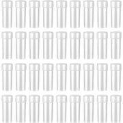 100pcs Small Plastic Bottles, 5ml Empty Pill Bottles Clear Vials with Caps Small Sample Lab Plastic Test Tubes for Travel Storage Portable Lab Supplies