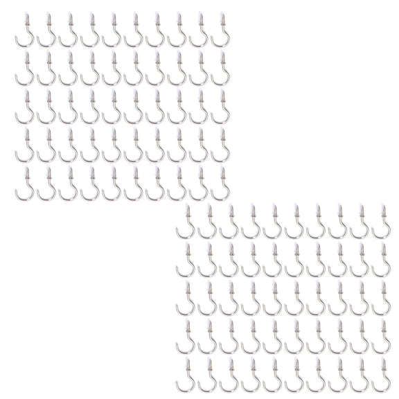 100pcs Small Screw Hooks Eye Screw Ceiling Hooks Screw for Screws for Screw in Hooks for Plant Art