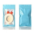 thumbnail image 1 of 100pcs Smell Proof Mylar Bags Resealable Odor Proof Bags Holographic Packaging Pouch Bag Food Jewelry Laser Zip Lock Bag (blue,100pcs Without logo,10x18cm), 1 of 7