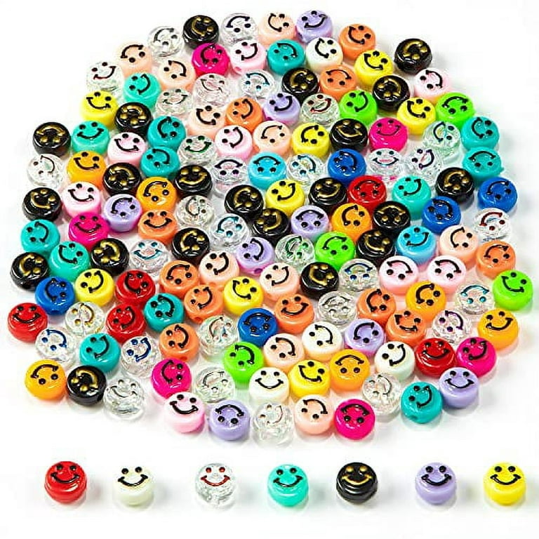 Cutie Happy Face Beads, Emoji Charm, Smiley Face Spacer Beads