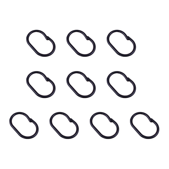100pcs Smooth Sliding Shower Hooks With Locking Mechanism Waterproof Secure Closure Rings Bathroom Curtain Rod Attachments