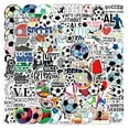 thumbnail image 1 of 100pcs Soccer Stickers Sports Stickers Soccer Fan Stickers Skateboard Decals Football Theme Art Stickers, 1 of 8