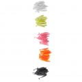 100pcs Soft Fishing Lures Lifelike Paddle Tail Fluorescent Reflection Rubber Swimbaits for Fisherman