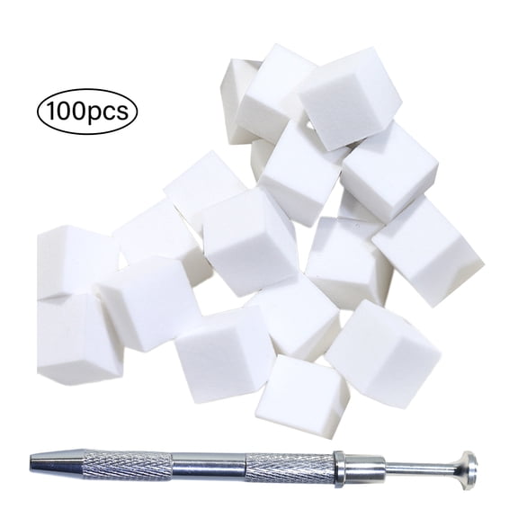 100pcs Soft Nails Sponges with Grabbing Pen Nails Art Set Create Fashionable Designs Suitable for Various Occasion