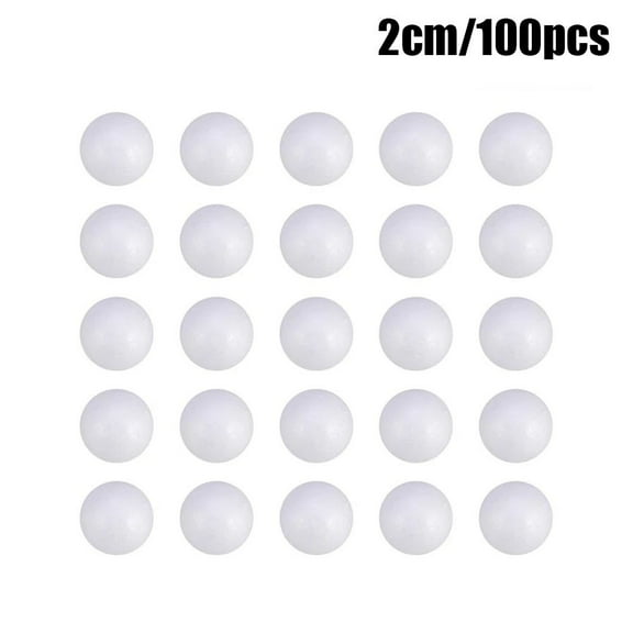 100pcs Solid Foam Balls for Craft Projects, Floral Arrangements, and Cake Decorations