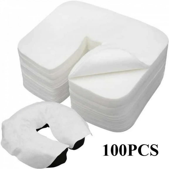 100pcs Spa Salon Disposable Massage Face Rest Cushion Covers Cradle Sheets Headrest Pillow Paper Massage Face Cradle Table Cover