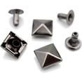 thumbnail image 1 of CRAFTME STUDIO 10 mm Spike Rivet Pyramid Rapid Rivet Studs for Leathercraft and Decoration, 100 PCS (Gunmetal), 1 of 8