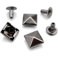 thumbnail image 1 of CRAFTME STUDIO 7 mm Spike Rivet Pyramid Rapid Rivet Studs for Leathercraft and Decoration, 100 PCS (Gunmetal), 1 of 9