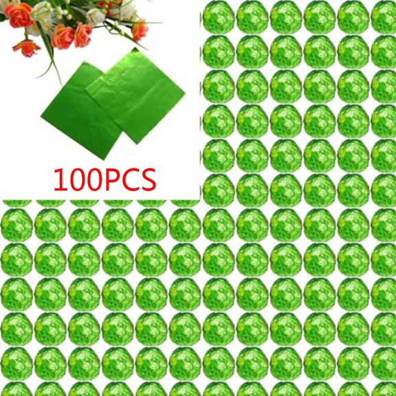 100pcs Square Aluminum Foil Wrappers Colorful Package for Sweets Candy Chocolate Lollipops