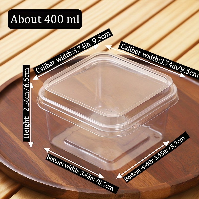 100pcs Square Cake Packaging Boxes, Transparent Plastic Dessert Containers for Macarons & Pastries. Perfect Gift For 2026.