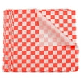 thumbnail image 1 of 100pcs Square Checkered Pattern Wax Paper Sheets 7" x 7", Red, 1 of 7