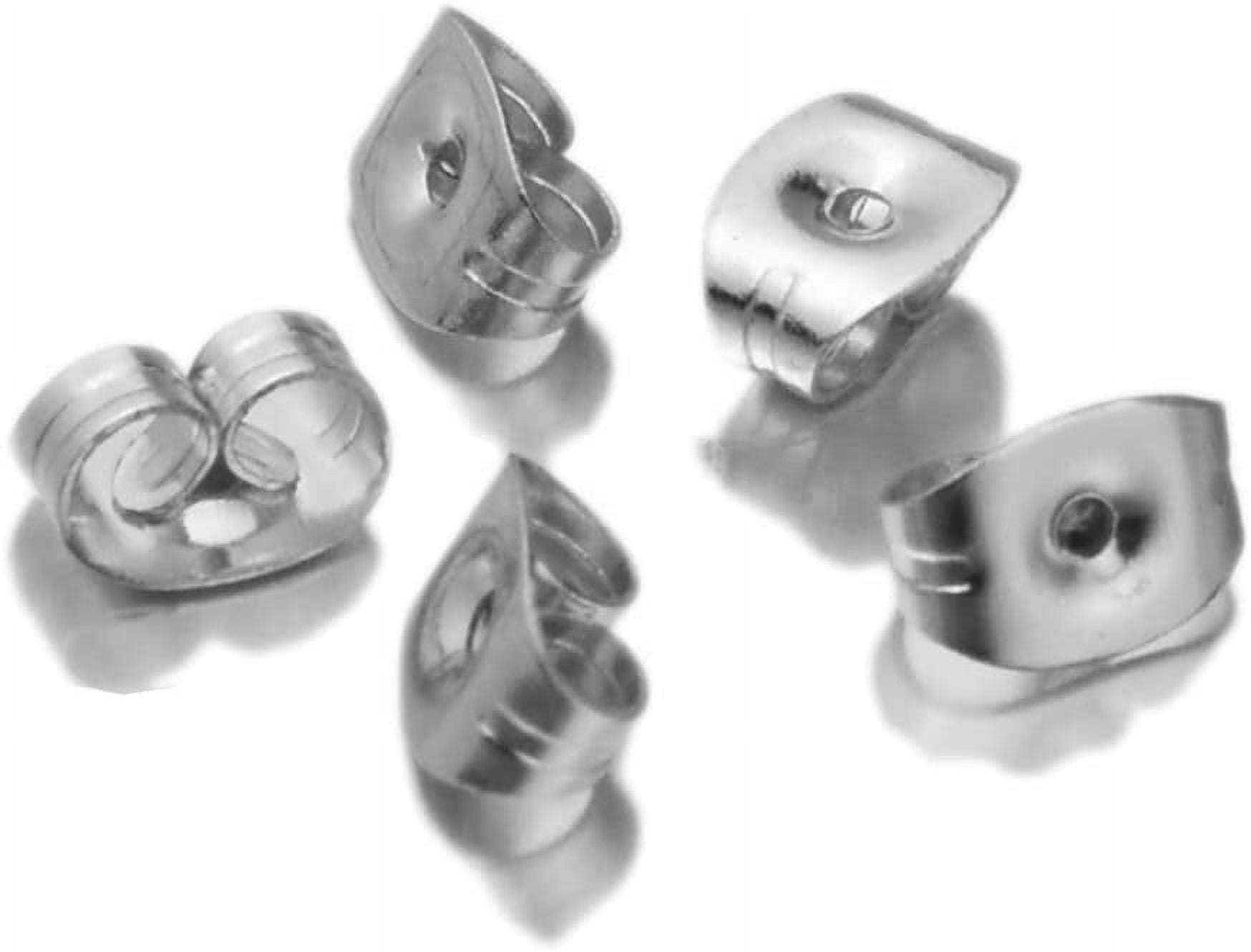 100pcs High Quality Stainless Steel Back Earring Stoppers 