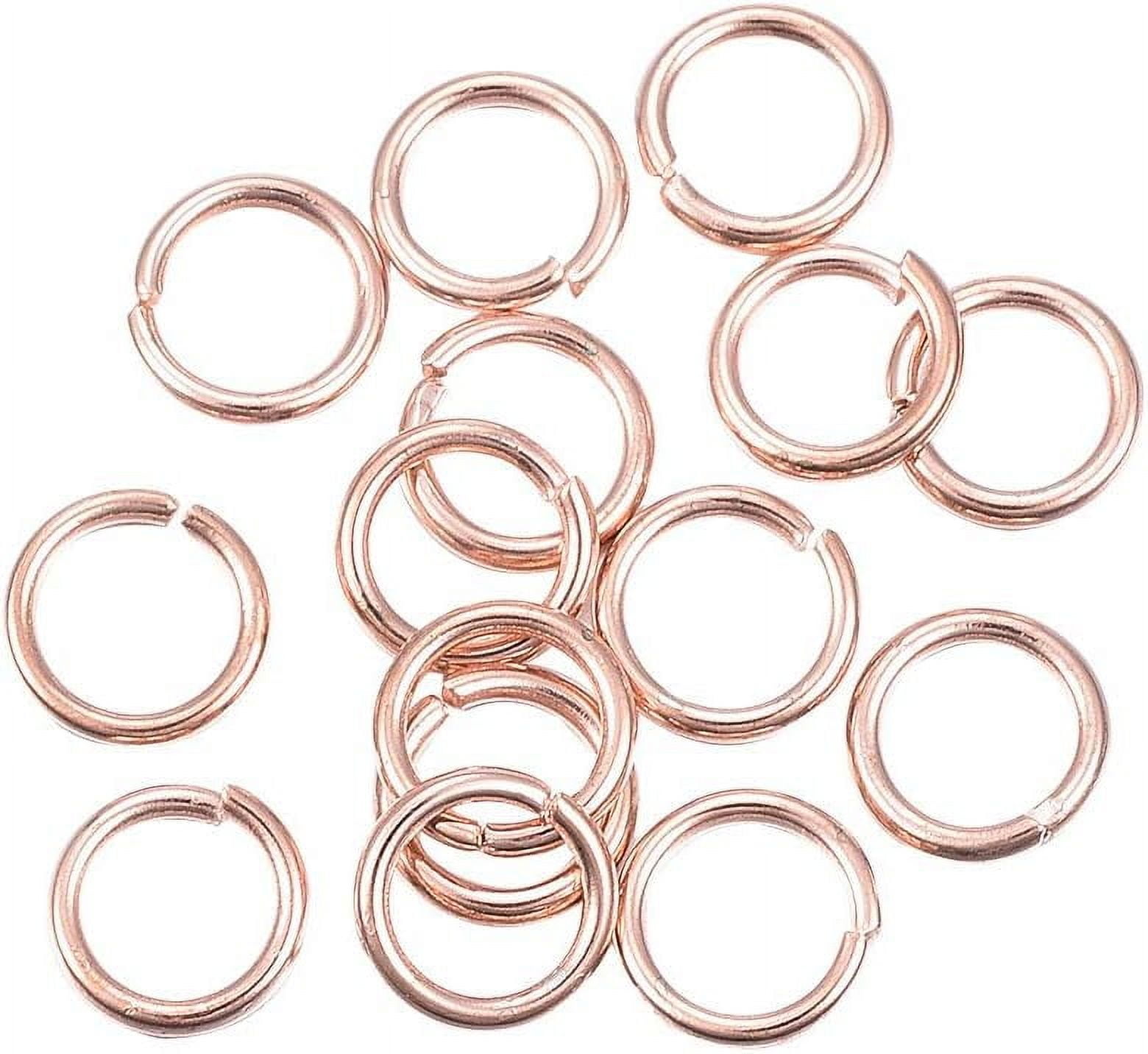 100pcs Stainless Steel Jump Rings Close but Unsoldered Split Rings Rose ...
