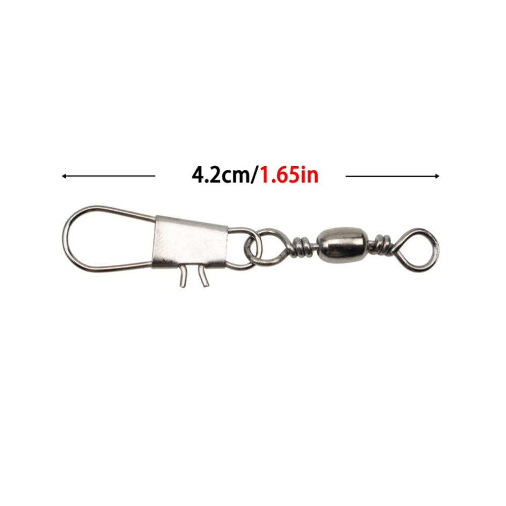 100pcs Stainless steel Fishing Connector Bear Rolling nap Fishhook Lure