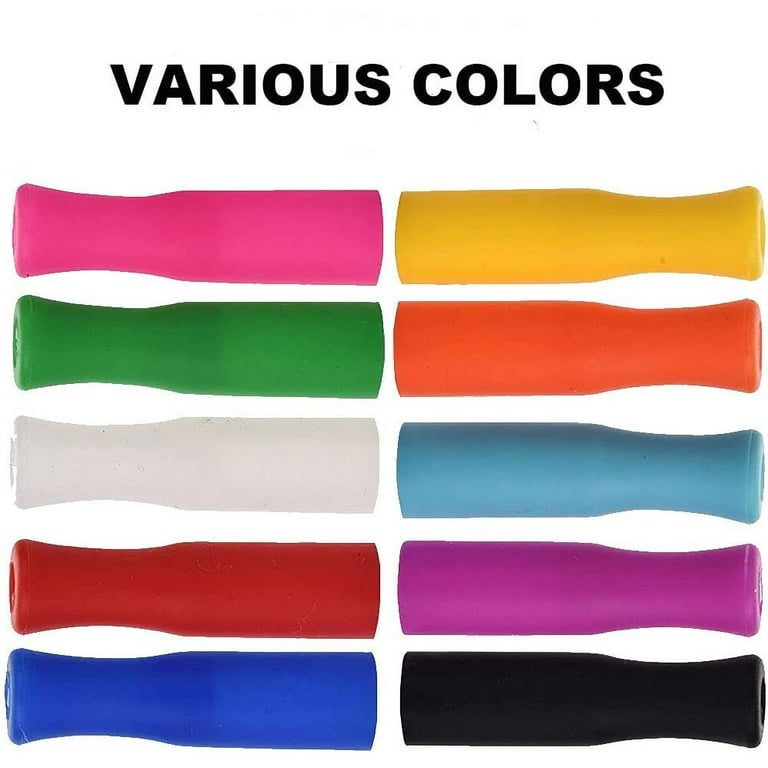 100pcs Straw Tips Reusable Silicone Straws Tips for Metal Straws Several  Colors Food Grade Straws Tips Covers Individually Wrapped Silicone Tips  Fits