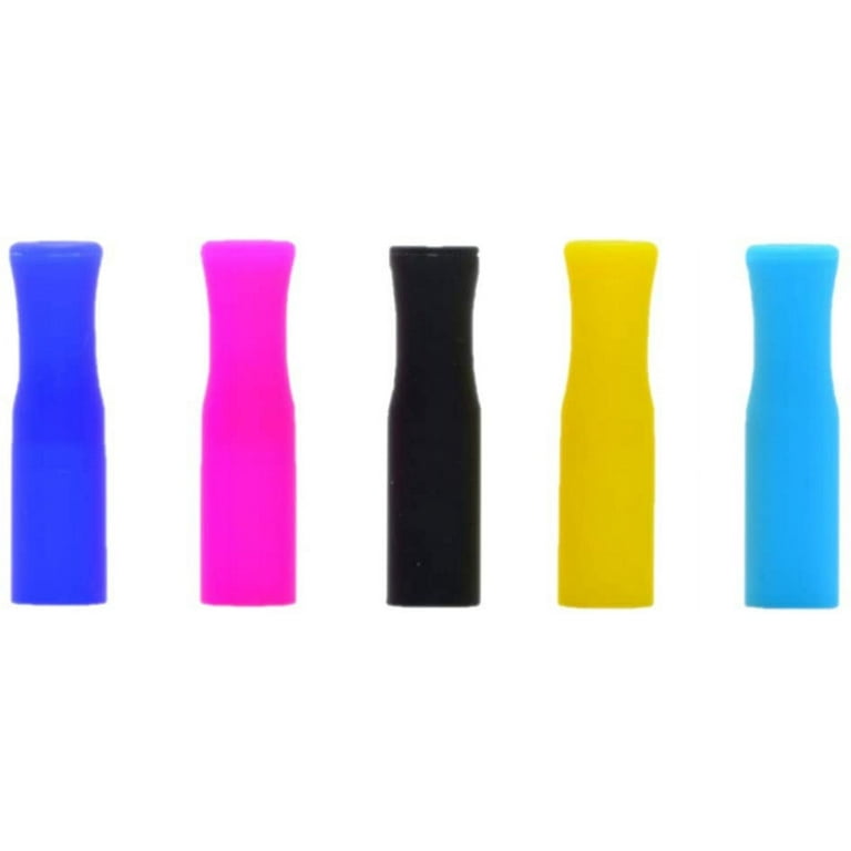 Silicone straw tips Multicolored food grade silicone straw cover Creative  reusable straw cover prevent tooth impact - AliExpress