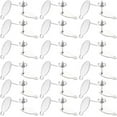 thumbnail image 1 of 100pcs Stud Earring Findings Oval Posts Earrings 304 Stainless Steel Silver Earrings Components with Butterfly Ears Back for DIY Jewelry Making Women Adult Wedding Graduation Supplies DIY, 1 of 6