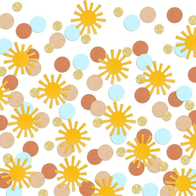 ZCPTZ 97-Piece Blue Baby Shower Games Kit With Sun Theme - Party Decoration & Sign Set