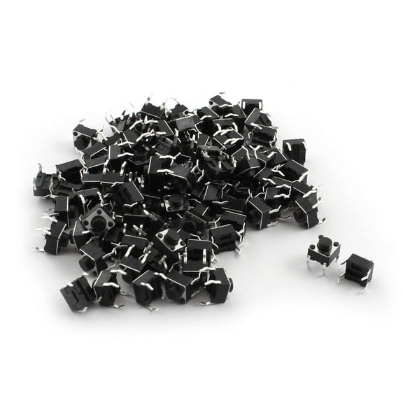 100pcs Tactile Push Switch Button Momentary Tact 6x6x5mm DIP Through-Hole 4pin
