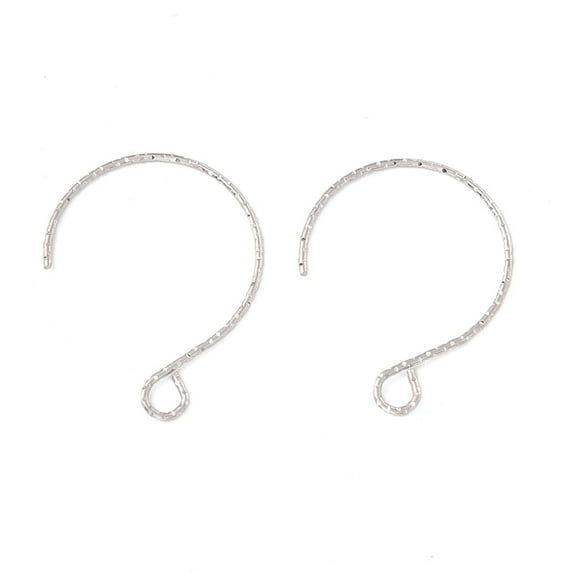 100pcs Tarnish Resistant 316 Surgical Stainless Steel Earring Hooks with Horizontal Loops Stainless Steel color 23.5x18mm Hole: 3x2.6mm 22 Gauge Pin: 0.6mm