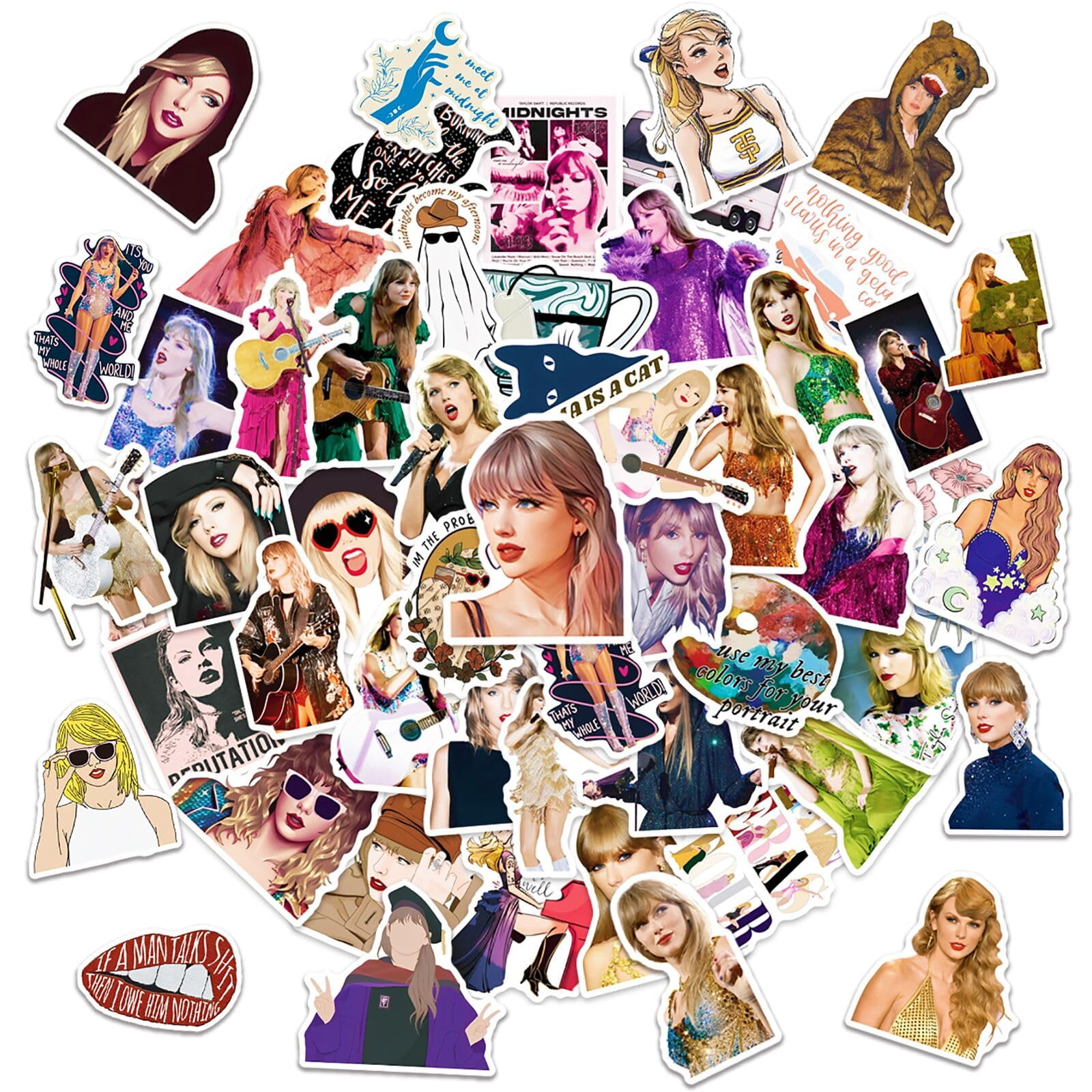 Pop Music Singer Tayloris Stickers for Adult, 100Pack Waterproof Vinyl