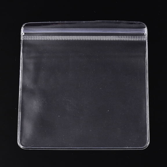 100pcs Transparent Plastic Zip Lock Bags Self Seal Bags Square Clear 10.9x10.9x0.15cm