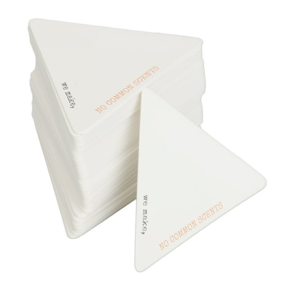 100pcs Triangle Shape Perfume Test Strips Accurate Evaluation Disposable Fragrance Blotter Strips for Essential Oils Aromatherapy 55 X 50mm