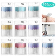 100pcs Sewing Machine Needles, EEEkit Sewing Machine Needle Fits for Singer, Brother, Janome, Varmax, Sizes HAX1 65/9, 75/11, 90/14, 100/16, 110/18