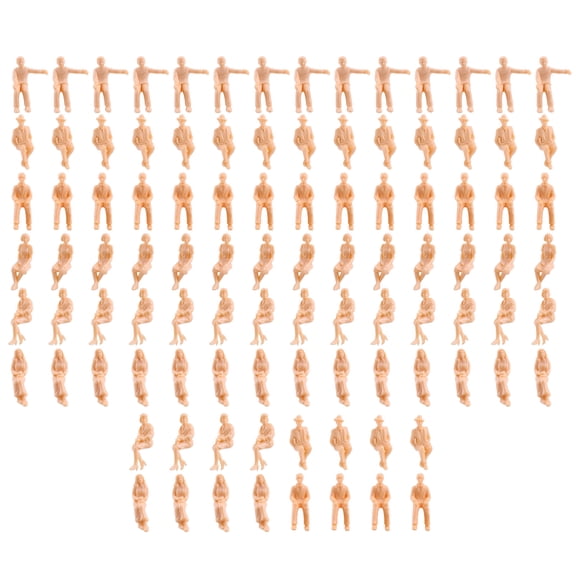 100pcs Unpainted Figures Seated Passenger O Scale Sand Table Layout Accs