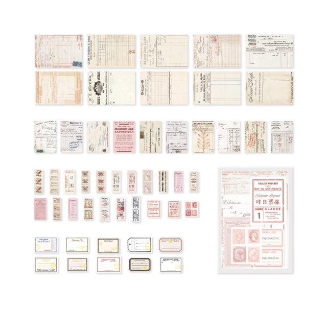 100pcs Vintage Material Paper Set DIY Diary Album Scrapbooking