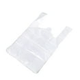 100pcs White Food Grade Plastic Bag with Handle Food Packaging Bag for