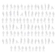 100pcs White Unpainted Architectural Model Figure