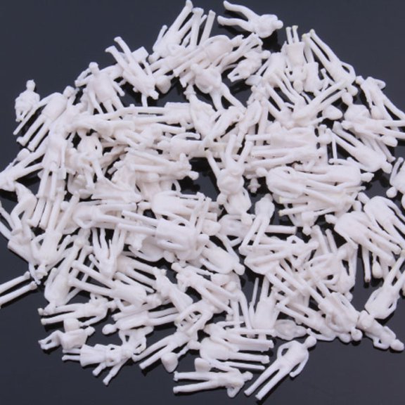 100pcs White Unpainted Architectural Model Figure