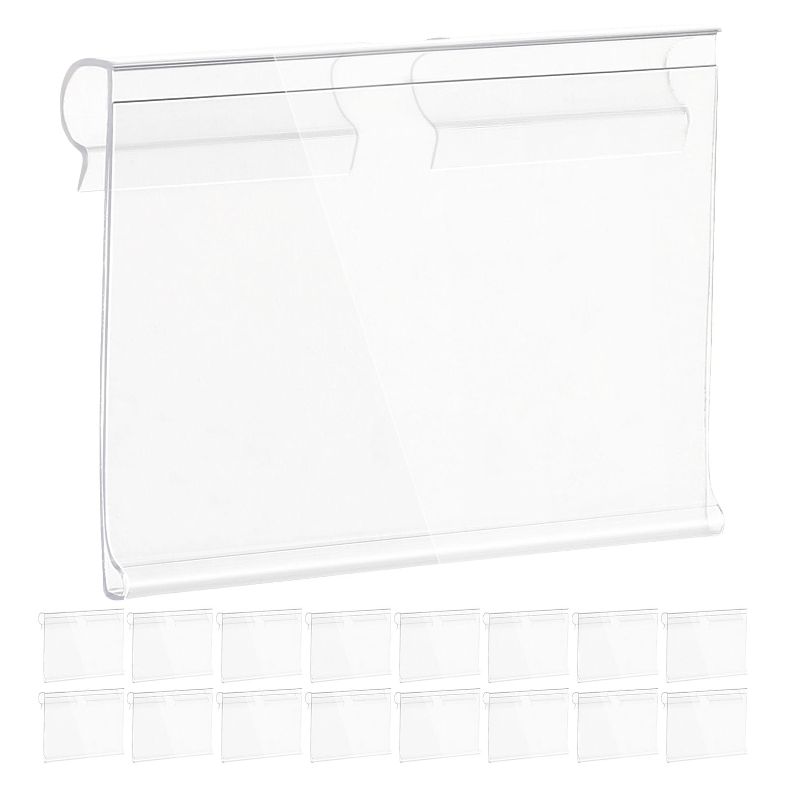 DEEPCRAFF 100Pcs Transparent Plastic Shelf Label Holder Clear Sign ...