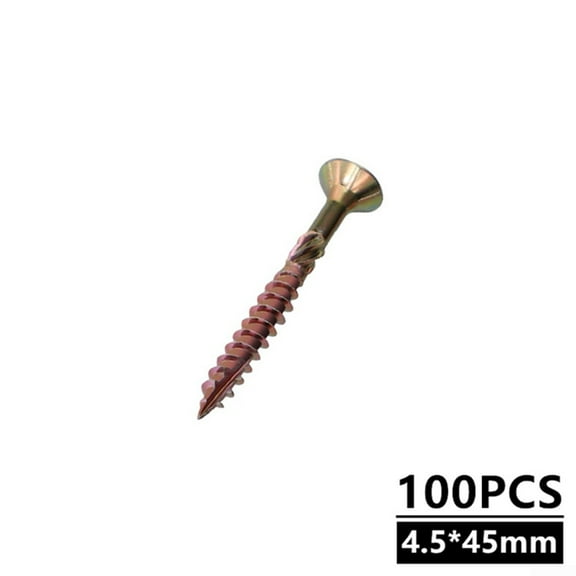 100pcs Wood Screws T25 Flat Head Self Tapping Screws Torx Wood Binding Screws