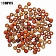thumbnail image 1 of 100pcs Wooden Beads Large Hole Mixed For Macrame Jewelry Crafts Making NEW, 1 of 7