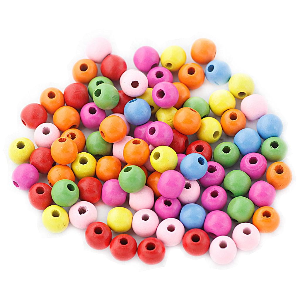 Uxcell 200 Pcs Colored Wooden Beads - 10mm Round Natural Wood Spacers For DIY Jewelry & Crafts - View #11