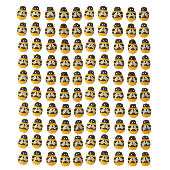100pcs Wooden Bee Decor Cute Vivid Self Adhesive DIY Hand Crafted Wood Bee Embellishment for Crafts Party Decor
