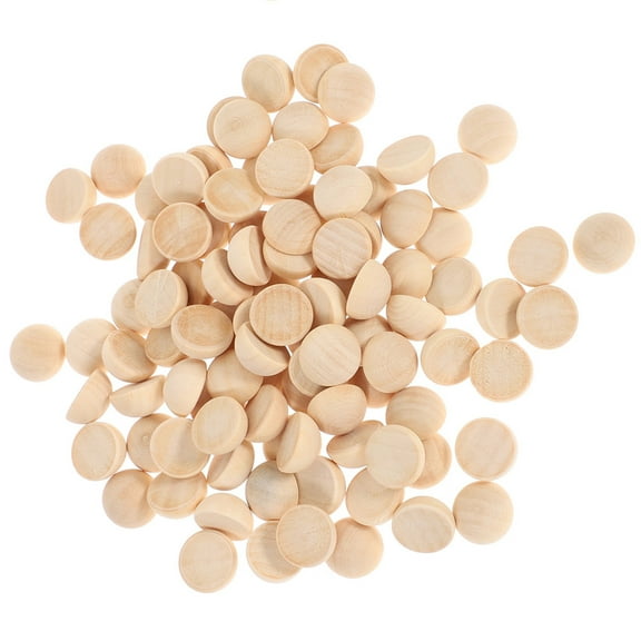 100pcs Wooden Half Round Beads Paintable Natural Wood Small Decorative Beads for DIY Crafts Jewelry Making Art Projects