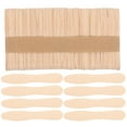100pcs Wooden Ice Cream Spoons Wood Taster Spoons Popsicle Paddles