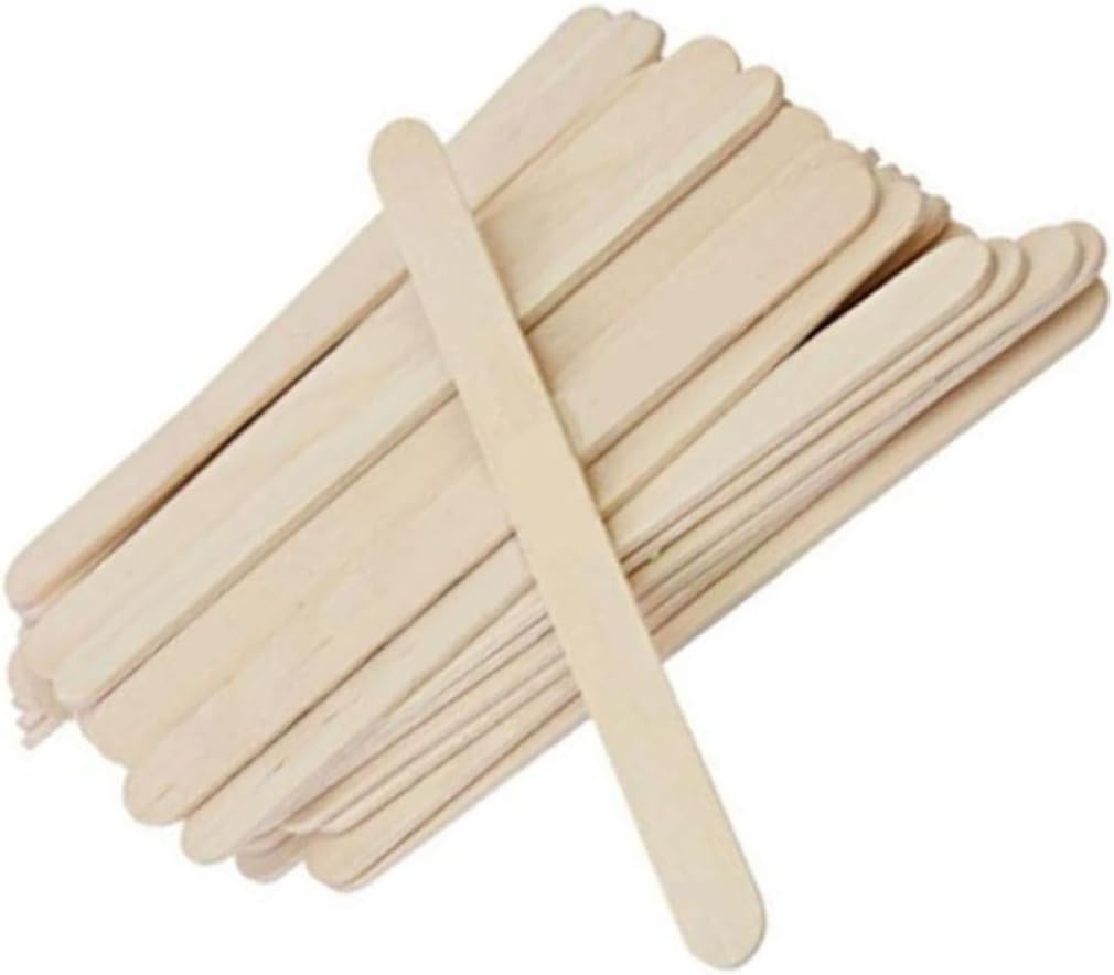 100pcs Wooden Sticks Wedding Fan Sticks Wood Sticks Raft Sticks Craft