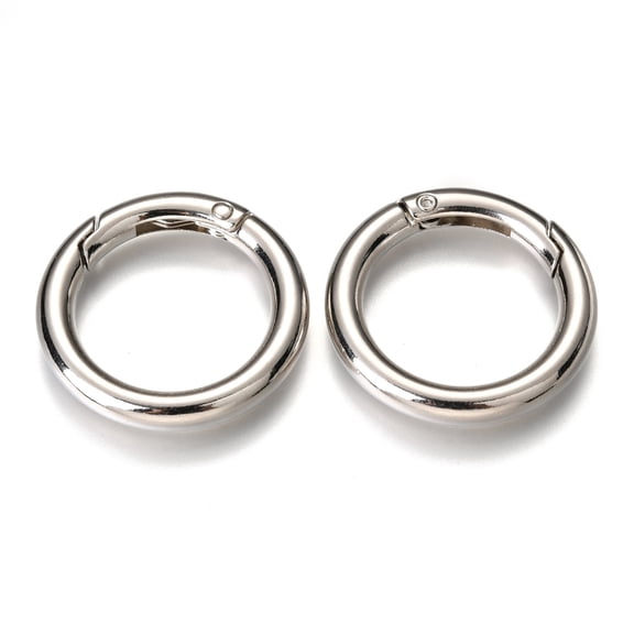 100pcs Zinc Alloy Spring Gate Rings O Rings Platinum 35x5mm Inner Diameter: 25mm