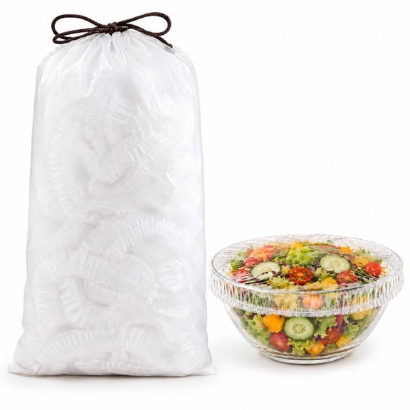100pcs disposable stretch food covers for bowls & plates, elastic stretch food covers, Food Grade Bowl Covers for Kitchen.