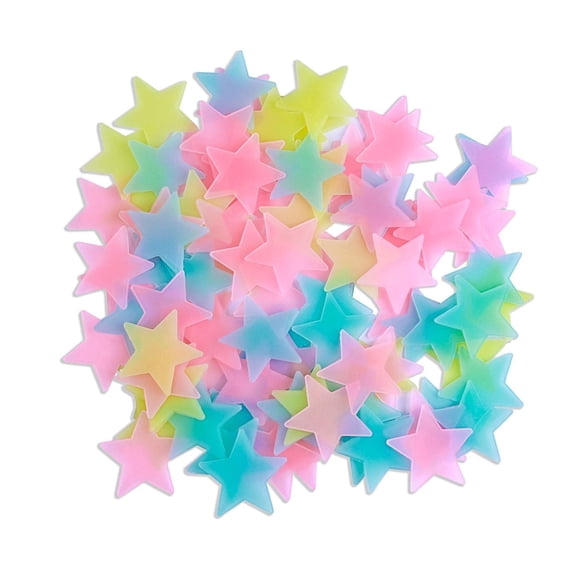 100Pcs of Glowing Star Wall Stickers, Suitable for Bedrooms, Children's Rooms, and Home Decoration. Fluorescent Night Sky Ceiling Stickers, Perfect for Parties and Room Decoration